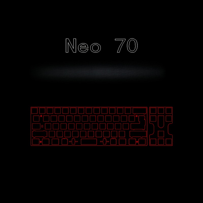 Crepe Pan Carbon - Neo70 Keyboard Positioning Plate Customized Aluminum